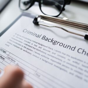 A criminal background check document.